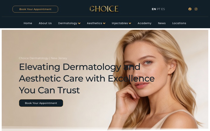 Choice Dermatology website